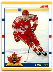1990-91 Score Rookie and Traded #88T Eric Lindros  World Jr Championship